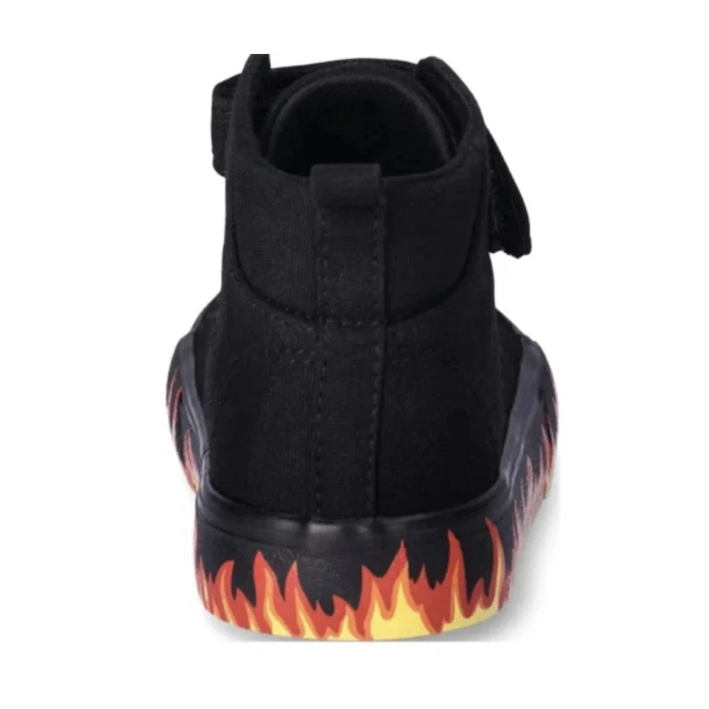 Wonder Nation Toddler Kids Casual Flame High Top Black Toddler Size 10